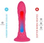 SILEXD - DREAMY DILDO FANTASY SILICONE LÍQUIDO TERMORATIVO FÚCSIA 18,5 CM