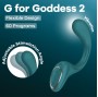 SATISFYER - G FOR GODDESS 2 RABBIT VIBRATOR BOTTLE GREEN