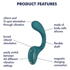 SATISFYER - G FOR FODDES 2 RABBIT VIBRATOR BOTTLE GREEN