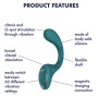 SATISFYER - G FOR GODDESS 2 RABBIT VIBRATOR BOTTLE GREEN
