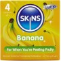 SKINS - PRESERVATIVI BANANA PREMIUM CONFEZIONE DA 4