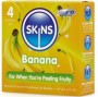 SKINS - BANANA PREMIUM CONDOMS PACK 4