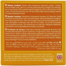 SKINS - PRESERVATIVOS BANANA PREMIUM PACOTE 4