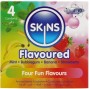 SKINS - PACK DE 4 PRÉSERVATIFS PREMIUM MULTI-SAVEURS