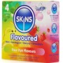 SKINS - MULTI FLAVORS PREMIUM CONDOMS PACK 4