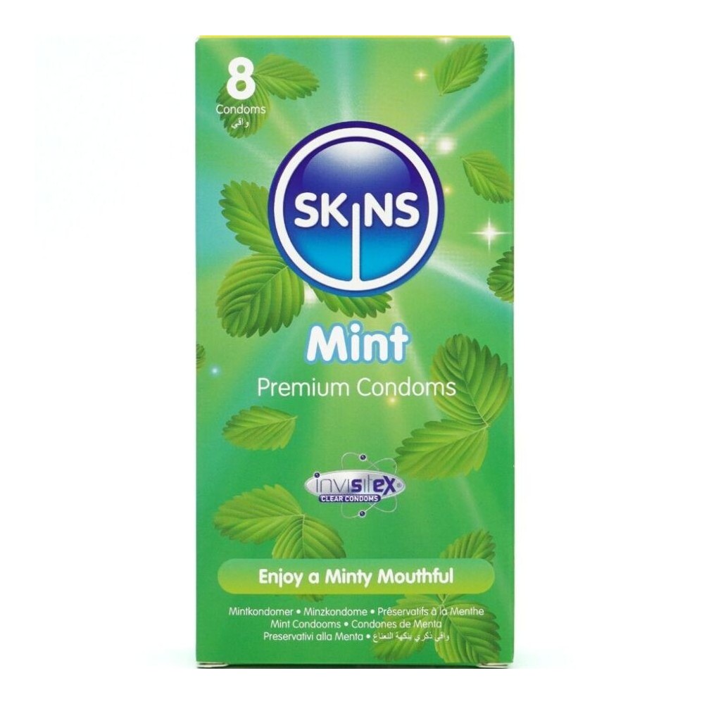SKINS - PACK DE 8 PRÉSERVATIFS PREMIUM MENTHE