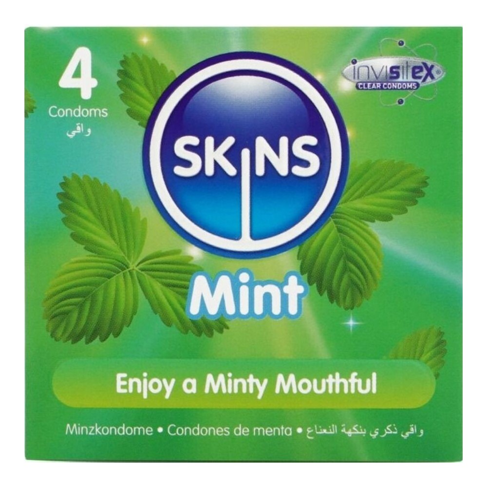 SKINS - PACK DE 4 PRÉSERVATIFS PREMIUM MENTHE