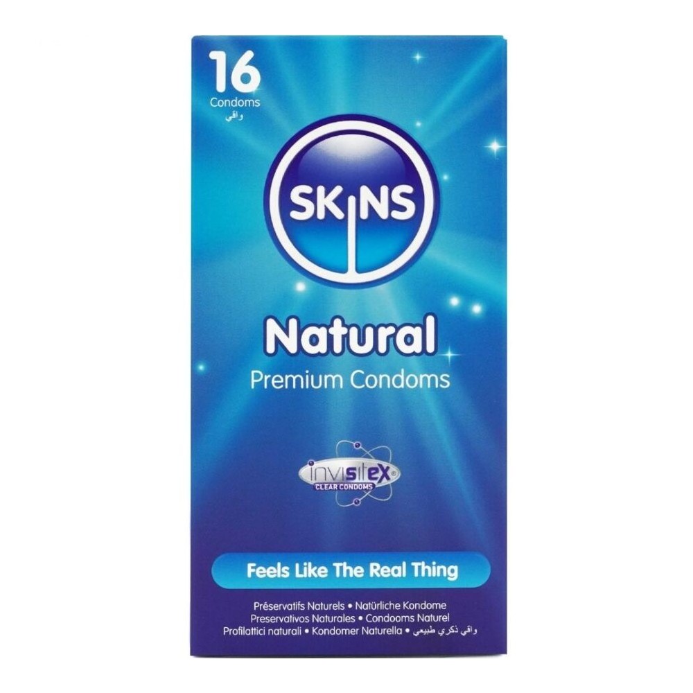 SKINS - PRESERVATIVOS NATURAIS PREMIUM PACOTE 16