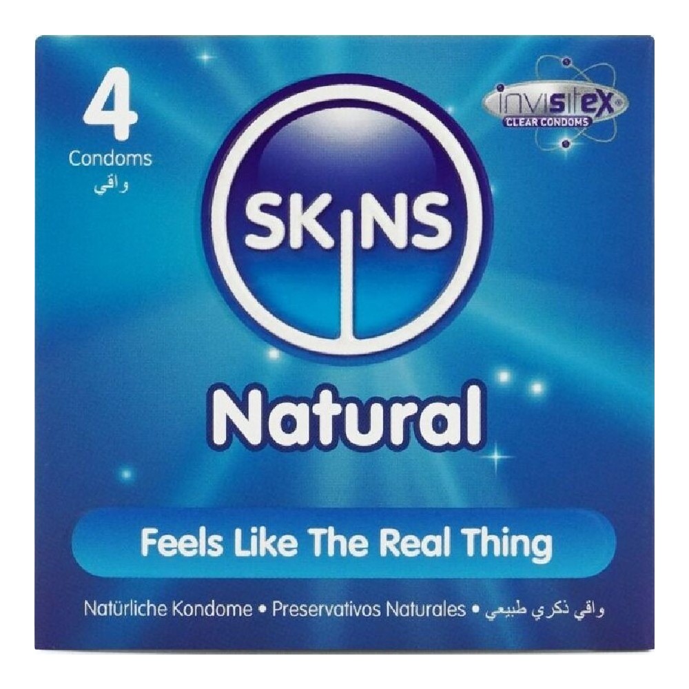 SKINS - NATÜRLICHE PREMIUM-KONDOME PACKUNG 4