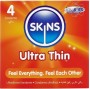 SKINS - PRESERVATIVOS ULTRA FINOS PREMIUM PACOTE COM 4