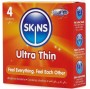 SKINS - PRESERVATIVOS ULTRA FINOS PREMIUM PACOTE COM 4