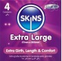 SKINS - PACK DE 4 PRÉSERVATIFS EXTRA LARGES PREMIUM