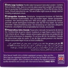 SKINS - EXTRA LARGE PREMIUM CONDOMS PACK 4