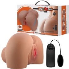 CRAZY BULL - VIBRADOR MILA BUTT COM CONTROLE REALISTA DE VAGINA E ÂNUS REMOTO