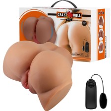 CRAZY BULL - VIBRADOR ASS EMILIA COM CONTROLE REMOTO REALISTA DE VAGINA E ÂNUS