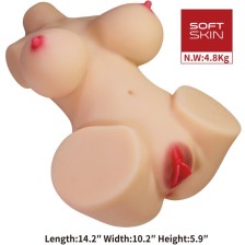 CRAZY BULL - EMMA REALISTISCHER WEIBLICHER TORSO VAGINA UND ANAL 4,8 KG