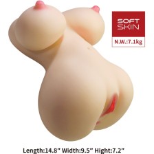 CRAZY BULL - FIONA TORSO FEMMINILE REALISTICO VAGINA E ANALE 7,1 KG