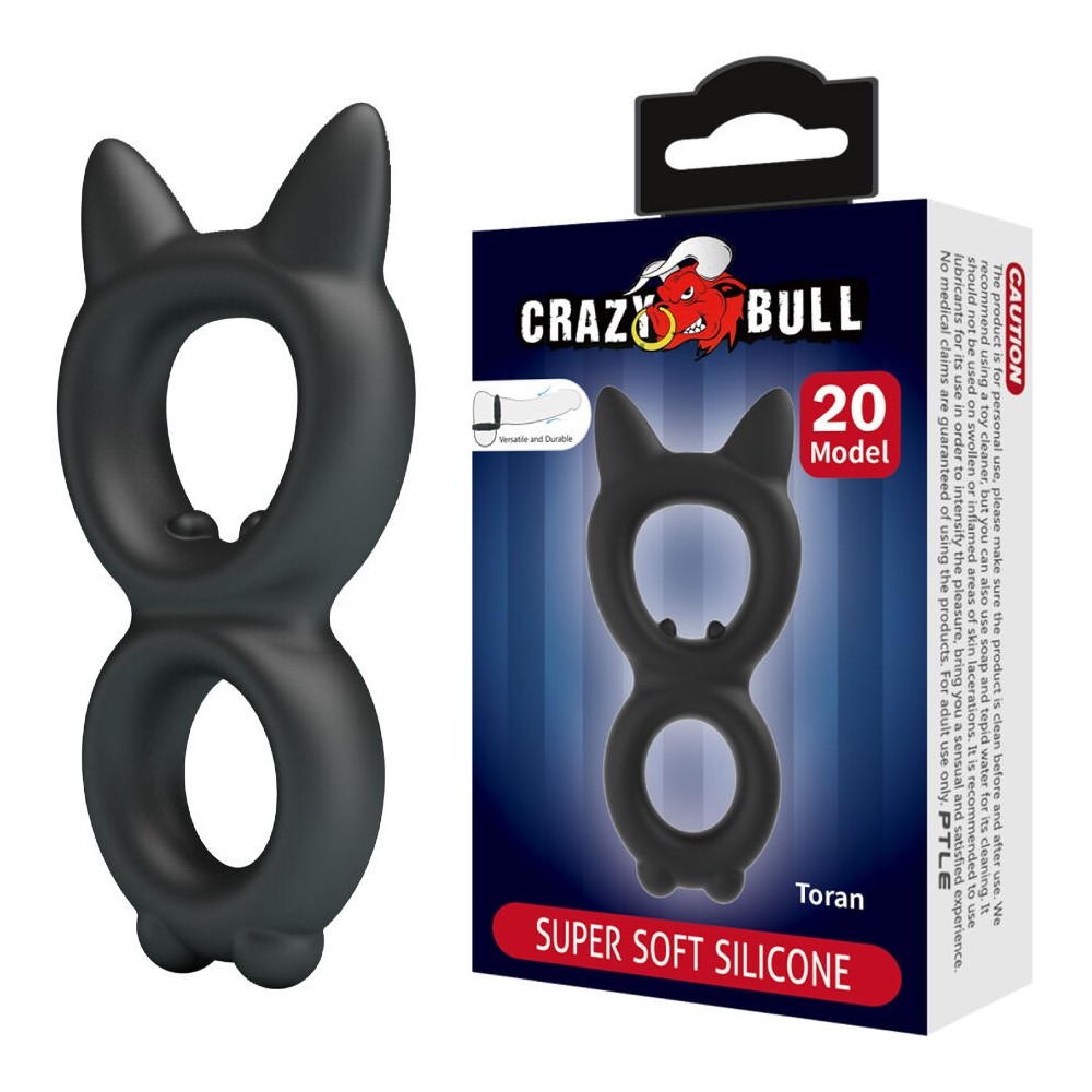 CRAZY BULL - BAGUE DOUBLE EN SILICONE TORAN MODÈLE 20