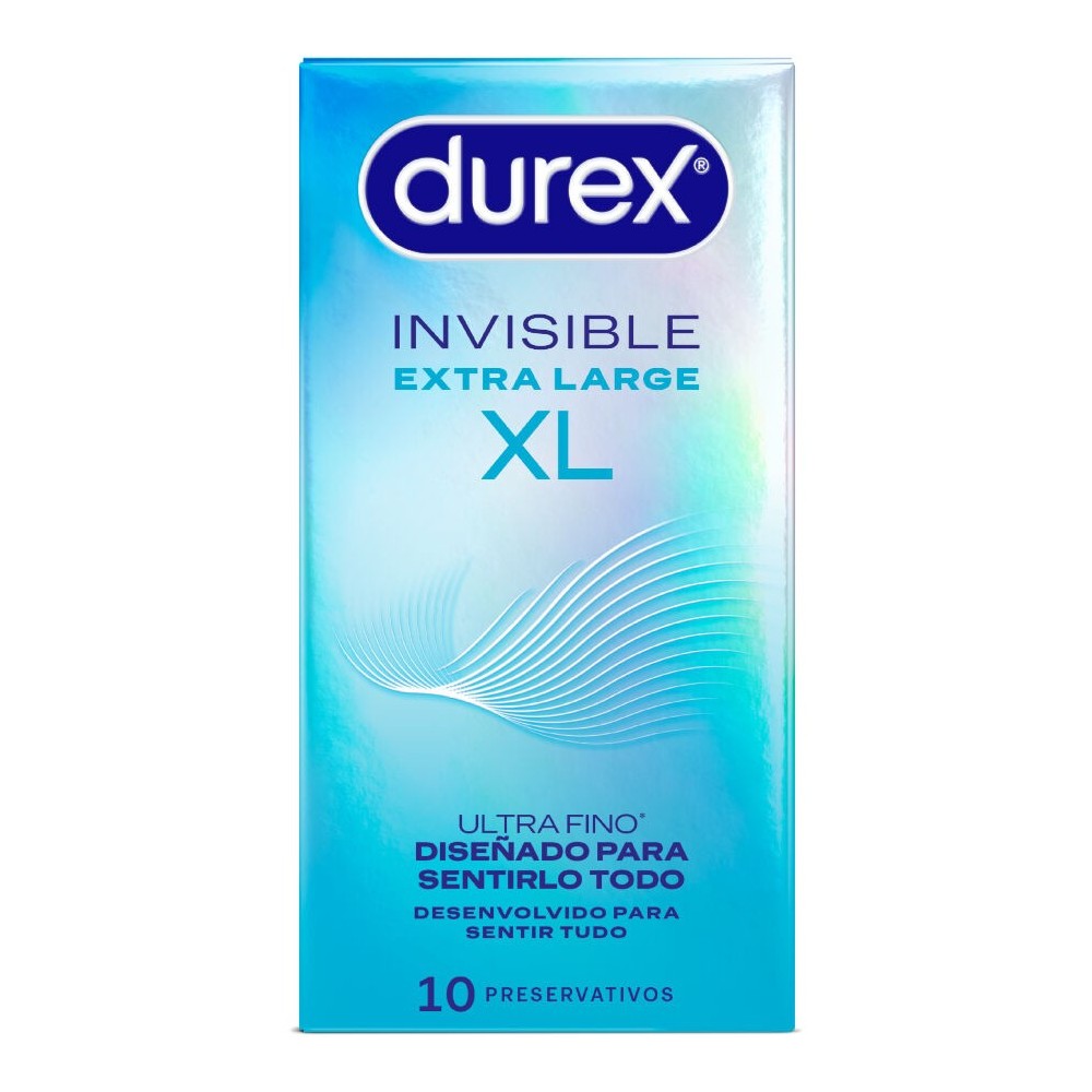 DUREX - PRESERVATIVOS INVISÍVEIS XL 10 UNIDADES