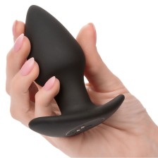 CALEXOTICS - ROCK BOTTOM PERFECT ANAL PLUG 10 VIBRATIONEN SILIKON SCHWARZ