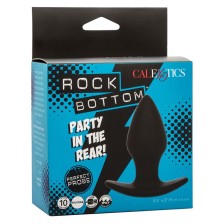 CALEXOTICS - ROCK BOTTOM PLUG ANAL PERFEITO 10 VIBRAÇÕES SILICONE PRETO