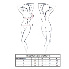 PASSION - ANUVERA BRA + THONG SET WHITE L/XL