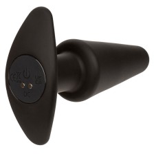 CALEXOTICS - ROCK BOTTOM PLUG ANAL CÔNICO 10 VIBRAÇÕES SILICONE PRETO