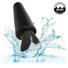 CALEXOTICS - ROCK BOTTOM TAPERED ANAL PLUG 10 VIBRACIONES SILIKON SCHWARZ