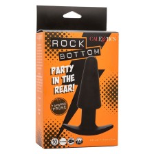 CALEXOTICS - ROCK BOTTOM TAPERED ANAL PLUG 10 VIBRACIONES SILIKON SCHWARZ