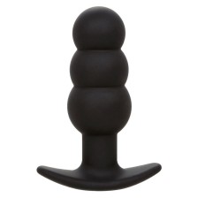 CALEXOTICS - ROCK BOTTOM BEADED ANAL PLUG 10 VIBRATIONS SILICONE BLACK