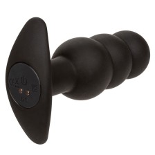 CALEXOTICS - ROCK BOTTOM ANAL PLUG MIT PERLEN 10 VIBRATIONEN SILIKON SCHWARZ