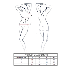 PASSION - INTIMARI REGGISENO + SLIP COMPLETO NERO S/M