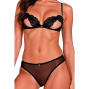 PASSION - INTIMARI REGGISENO + SLIP NERO L/XL