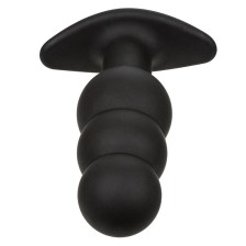 CALEXOTICS - ROCK BOTTOM PLUG ANAL COM ESFERAS 10 VIBRAÇÕES SILICONE PRETO