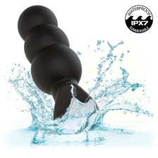 CALEXOTICS - ROCK BOTTOM PLUG ANAL COM ESFERAS 10 VIBRAÇÕES SILICONE PRETO