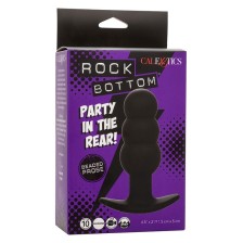 CALEXOTICS - ROCK BOTTOM ANAL PLUG MIT PERLEN 10 VIBRATIONEN SILIKON SCHWARZ