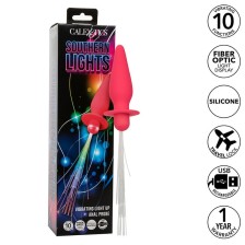 CALEXOTICS - SOUTHERN LIGHTS LIGHT UP ANAL PLUG 10 VIBRAÇÕES SILICONE ROSA