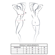 PASSION - TIVOLEA REGGISENO + PERIZOMA NERO L/XL