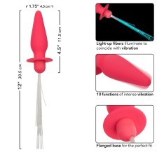 CALEXOTICS - SOUTHERN LIGHTS LIGHT UP ANAL PLUG 10 VIBRAÇÕES SILICONE ROSA