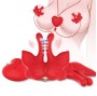 ARMONY - MAGNETISCHE NIPPELKLEMMEN MIT VIBRATION SCHMETTERLINGSFORM ROT