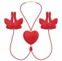 ARMONY - MAGNETISCHE NIPPELKLEMMEN MIT VIBRATION SCHMETTERLINGSFORM ROT