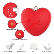 ARMONY - GRAMPOS MAGNÉTICOS PARA MAMILOS COM VIBRAÇÃO FORMATO BORBOLETA VERMELHO