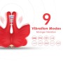 ARMONY - MAGNETISCHE NIPPELKLEMMEN MIT VIBRATION SCHMETTERLINGSFORM ROT
