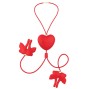 ARMONY - MAGNETISCHE NIPPELKLEMMEN MIT VIBRATION SCHMETTERLINGSFORM ROT