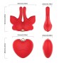 ARMONY - MAGNETISCHE NIPPELKLEMMEN MIT VIBRATION SCHMETTERLINGSFORM ROT
