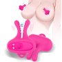 ARMONY - PINCES À TÉTONS MAGNÉTIQUES VIBRATOIRES EN FORME DE LAPIN ROSE