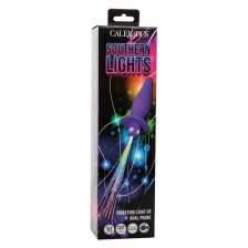 CALEXOTICS - SOUTHERN LIGHTS LIGHT UP ANAL PLUG 10 VIBRAÇÕES SILICONE ROXO