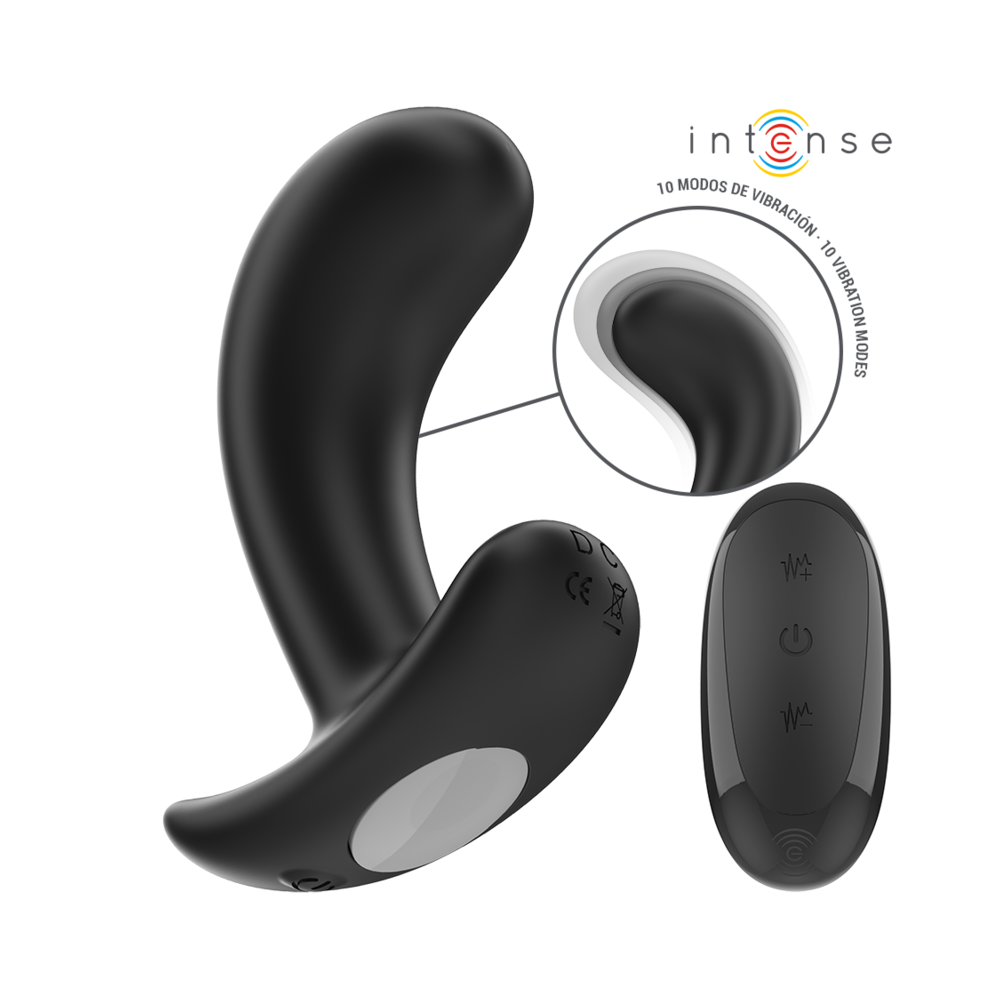 INTENSE - CHANDLER ANAL PLUG 10 VIBRATIONS BLACK REMOTE CONTROL