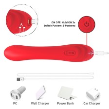 ARMONY - VIBRATEUR À LANGUE OSCILLANTE ROUGE