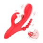 ARMONY - ESTIMULADOR DE PONTO G E CLITÓRIS VIBRADOR VERMELHO